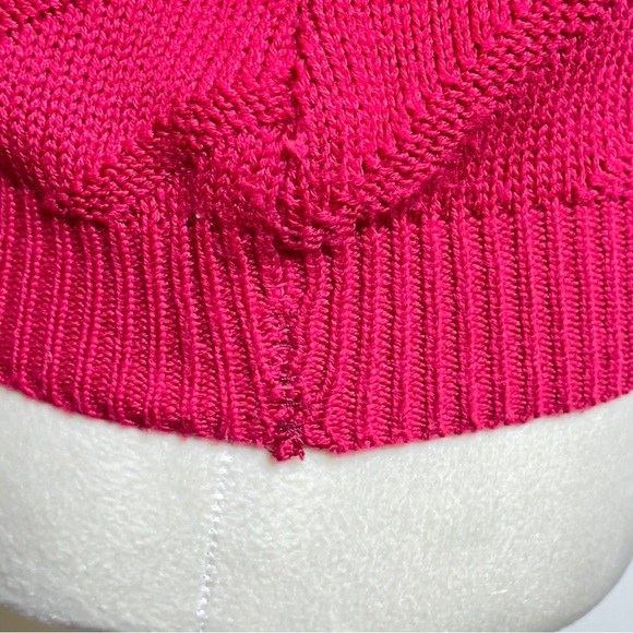 Vintage Sweaters USA Textured Ribbed Red Sweater Top Size Small Pullover - Picture 7 of 10